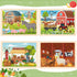 4-in-1 Farm Wooden Puzzles for Kids Ages 4-6, 24 PCS Jigsaw Puzzles for Toddlers 2-4, Educational Gifts
