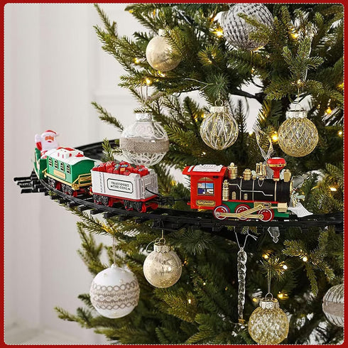 Set, Sets 3 4 4-8 Christmas Train Christmas Decorations Indoor, Train Toys with Light & Sound & Smog, Hanging Christmas