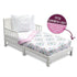 Set 4 Delta Children Toddler Bedding | Girls Piece Collection | Fitted Sheet, Flat Top Sheet w/Elastic Bottom, Fitted
