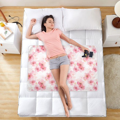 siphylline 52" 34" Watercolor Art Flowers Red Extra Large Resuable Baby Bed Pad Highly Absorbent Diaper Changing Pad