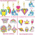 16 4-8 8-12,Kids 5D 5 Suncatchers/5 Keychains/6 BANBBUR Pcs Gem Art for Kids Age Crafts Gem Diamond Art Kit