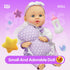 12" Playset 2+ SMILESSKIDDO Baby Doll with Accessories, Dolls with Washable Carrier Bassinet Bed, Bottle, Blanket