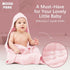 2 Pack 100% 32x32Inch MOON PARK Muslin Hooded Baby Bath Towels for Newborns, Infants, Toddlers - Cotton - Large Size