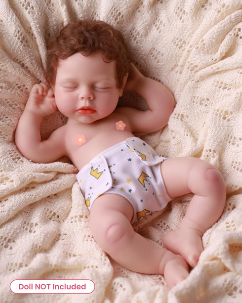6 Set 12-15 Inch 3+ BABESIDE Baby Doll Diapers, Pcs Reusable Doll Diaper for Dolls, Soft Baby Doll Accessories