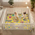 YETTASBIN 50 50 Inch Tummy Fast Food Baby Play Mat for Floor x - Portable Soft Quilted Crawling Mat Waterproof Foldable