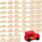 Lenwen 48 Pcs Wood DIY Car Toys, Unfinished Wooden Cars for Party, Craft Projects for Students and Kids