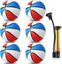 Vinsot 6 Pack Mini Basketballs with Pump - Red, White and Blue Mini Basketball Set for Indoor, Outdoor, Pool Parties