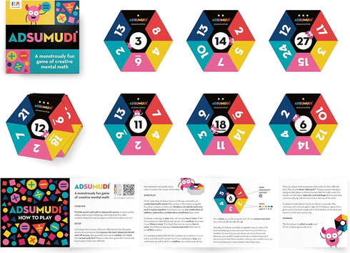 Adsumudi Math Game - Fun Smart Game for Kids to Practice Multiplication, Division, Addition and Subtraction, Ages 8-12