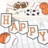 Birthday Sports Theme Banner Garland - High Chair Decoration for Party Celebrations