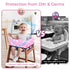 COOLBEBE 3-Point Baby High Chair Cover with Harness, Waterproof & Machine Washable Portable Seat Cover, Fits Wooden