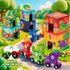 Set, 1 2 3 Atoylink Toddler Dinosaur Sorting and Stacking Toys with Magnetic Wooden Dinosaur Train Baby Number Blocks