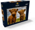 MyPuzzle Two Highland Cows - Premium 1000 Piece Jigsaw Puzzle for Adults