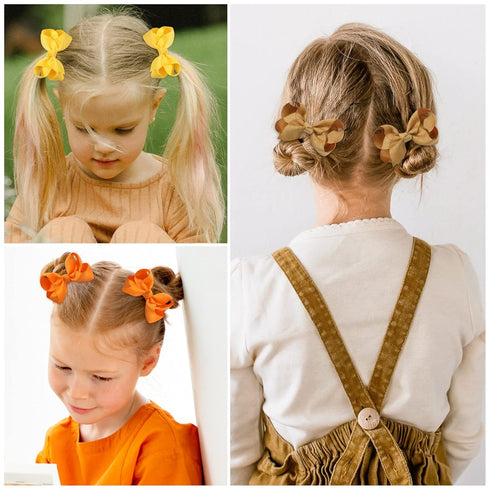 40PCS 3Inch Hair Bows for Girls, Grosgrain Ribbon Toddler Hair Accessories with Alligator Clips for Kids