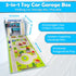SAM AND MABEL Toy Car Garage Box with Play Mat Kids' Racecar Storage Basket, Stackable and Collapsible Organizer Bin