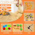 2.2lbs 5 3 4 5 6 7 8+ Construction Sensory Bin with Lid, Magic Sand & Construction Trucks, Sensory Sand Kit