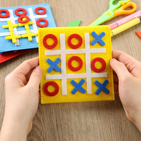 LovesTown 15PCS Tic Tac Toe Board Game, Mini Strategic Indoor Game for Kids, Educational Party Favors