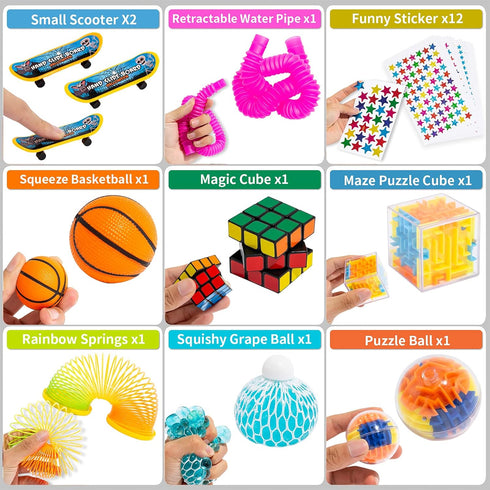 76 Pack Set, Packs Sensory Fidget Toys Stress Relief and Anti-Anxiety Bundle Sensory Toys for Kids Adults, Cool Fidget