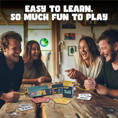 Trivia Battle Board Game for 2-20 Players - Tuga War in a Box, 1400 Questions for Family, Couples, and Teens
