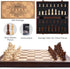 15'' Set Package, Set AMEROUS Magnetic Wooden Chess for Adults Kids - with Folding Board, Gift Pieces Storage Slots