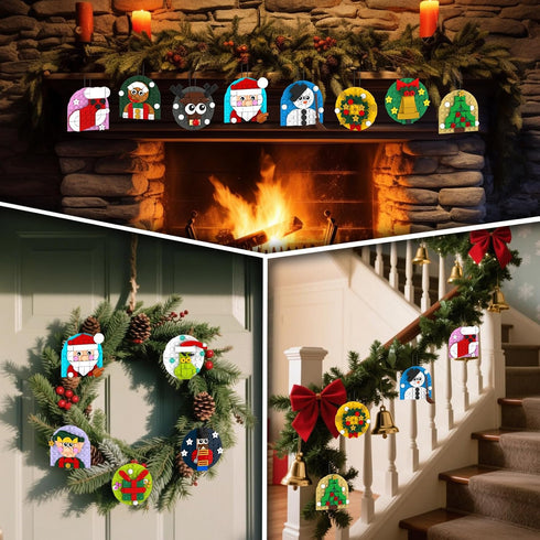 12 Pack 6-12, Set Xalvitra Christmas Ornaments Building Blocks Kit Gift for Kids, Xmas Party Favors Bricks Toys