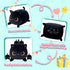 Black Cat Plush Stuffed Animal, Cute Cat with 4 Baby Soft Pillows, Gift for Kids Decor