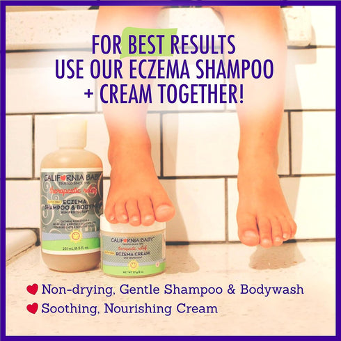 100% 8.5 oz. California Baby Eczema Body Wash & Shampoo | Gentle Steroid-Free Eczema Treatment | Colloidal Oatmeal +