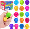 Sensory Fidget Toys Kids Adults: 16 Pack Textured Suction Toy - Sensory