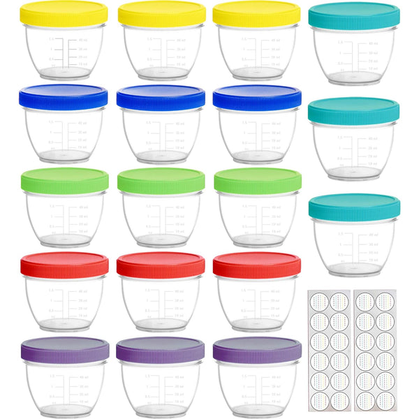 Youngever 18 Pack Baby Food Storage, 4 oz Baby Food Containers with