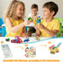 Qumic 30 PACK 312, 120 Valentines Day Cards for Kids School - Dinosaur Building Block Valentines with Dinosaur