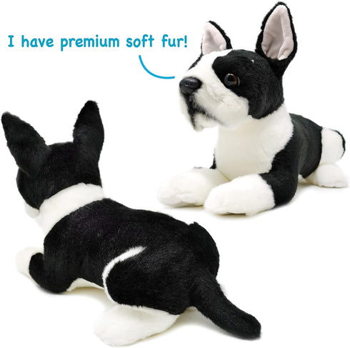 VIAHART Baxter The Boston Terrier - 12 Inch Plush Stuffed Animal Dog by TigerHart Toys