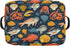 CWUPZAY 1 Pack Fish with Salmon Storage Basket Canvas Fabric Collapsible Storage Bins Box Organizer Waterproof for Home