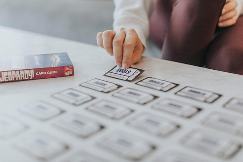 Jeopardy Card Game - Travel Sized Quiz Competition Fast Paced Party Game
