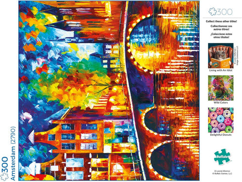 Buffalo Games 300 Piece Jigsaw Puzzle for Adults - Leonid Afremov Amsterdam - Perfect for Game Nights, 21.25 x 15.00