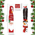 Sumind 3 Pieces Christmas Banner Decorations, Bright Santa Claus Snowman Red Welcome Merry Christmas Porch Sign