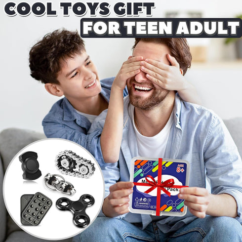 5 Pcs Fidget Toys Adults & Teen Metal Fidgets Spinner for Teens Boys Magnetic Slider Cool Gadgets Office Desk Toy
