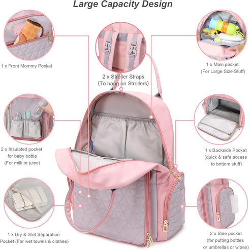Backpack Mommy Backpacks Diaper Bag Hospital Baby Bags For Boys Girl Travel Mom Grey Dad Diaper Bag Tote Baby Registery