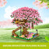 Sets,(2008pcs) Sets Sets 8-12, 8+ XIU Cherry Blossom Treehouse Building Mini Blocks Building for Adults, Japanese