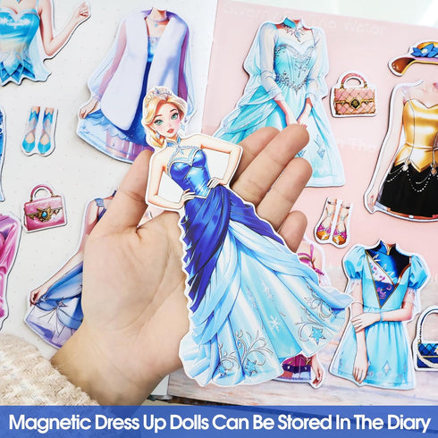 Magnetic Dress Up Dolls - Princess Dress Up Paper Dolls for Girls Ages 4-7