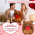 12" Onsoyours Original Bear Plush with Red Love, Cute Hugging Bear Stuffed Animal, Ultra Soft Heart Plush Toy Valentine