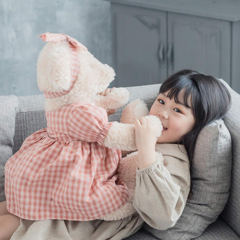 Oitscute Big Baby Teddy Bear, Cute Soft Plush Toy 25" (Red&Pink)