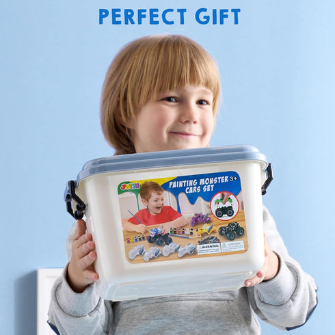 JOYIN Kids Craft Kit, Build & Paint Your Own Monster Car Art & Craft Kit, DIY Toy Set for Kids