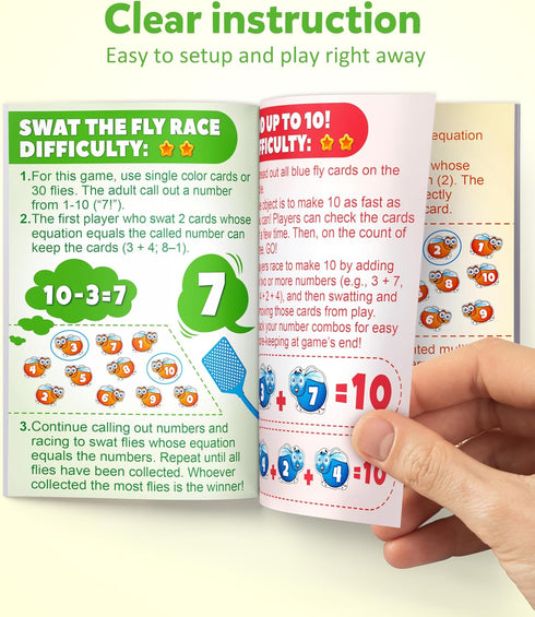 Counting 1st 2nd 3rd Coogam Math Game, Math Manipulative Learning Swat The Fly Cards, Practice with Addition