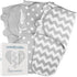 Comfy Cubs 3 Pack, 0-3 Easy Swaddle Blanket, Small for Months Infants and Muslin Baby Blanket Bundled
