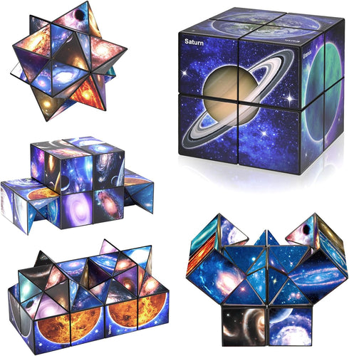 Star Cube Magic Cube Set, 2 in 1 Yoshimoto Cube for Kids