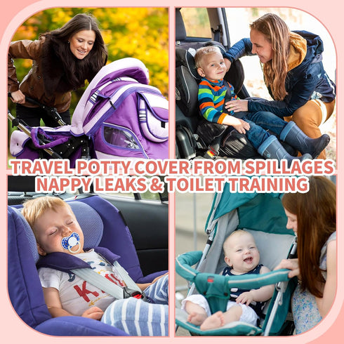 HunnmingRe 2 Pack Floral Car Seat Protector for Potty Training Waterproof Piddle Pad Cover from Spillages Nappy Leaks