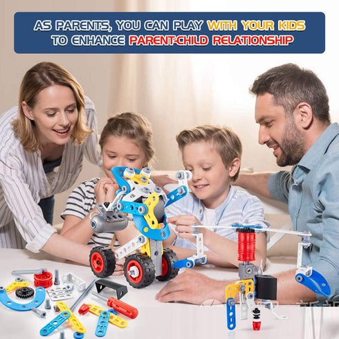 HUOZHI Set 6-12, 4-8, 5 1 4-7 5 7 8 9 113 Erector for Boys Building Toys for Kids Ages in STEM Toys Ages with Electric