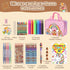 DreamyCandy 73PCS Set 4-6-8,Kids Capybara Washable Markers with Glitter Pencil Case,Art Supplies and Craft for Girls