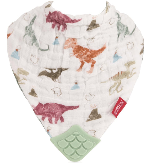 Nuby 3 Pc Baby Bibs, Muslin Reversible 100% Natural Cotton Teething Accessory for Boys and Girls