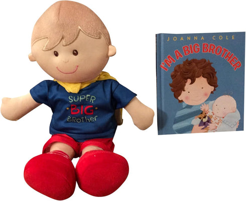 MartLoop Super Big Brother Doll with Cape and Book Bundle - I Am a Big Brother