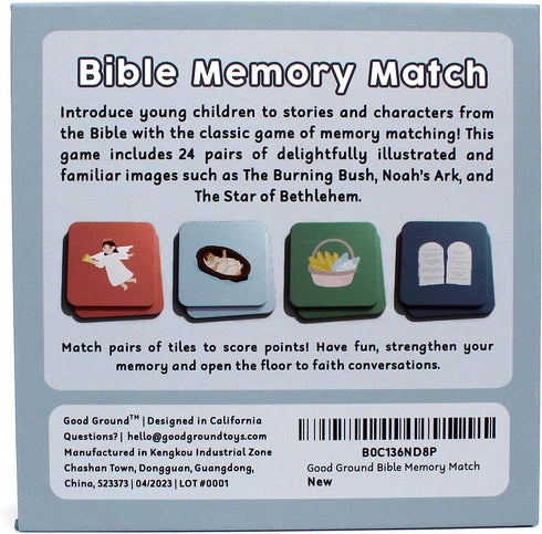 Toddler Matching Memory Match Game - Fun Gifts for Boys & Girls Ages 3 to 7, Biblical Themed Card Game